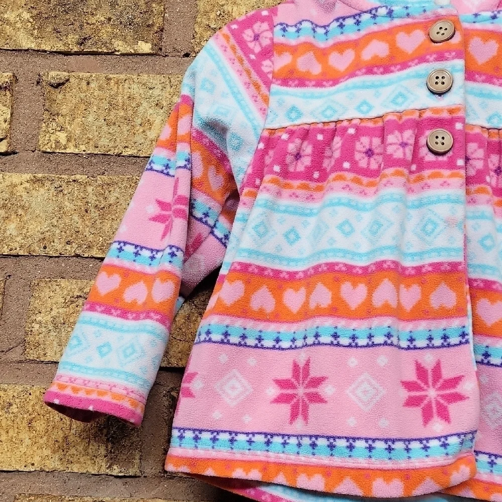 Carter's Multicolor Fleece Poncho Cape Size 24 Months